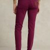 Burgundy Dam Ralph Lauren Tompkins Skinny Jeans i hög uppbyggnad Burgundy Dam Ralph Lauren Tompkins Skinny Jeans i hög uppbyggnad