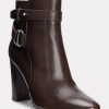 Choklad Dam Ralph Lauren Madelyn Burnished Leatherie Boots Choklad Dam Ralph Lauren Madelyn Burnished Leatherie Boots