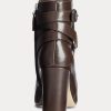 Choklad Dam Ralph Lauren Madelyn Burnished Leatherie Boots Choklad Dam Ralph Lauren Madelyn Burnished Leatherie Boots