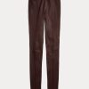 Choklad Dam Ralph Lauren Stretch Lammskinn Skinny Byxor Choklad Dam Ralph Lauren Stretch Lammskinn Skinny Byxor