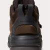 Choklad mäns Ralph Lauren PS100 High-Top Mocka Sneakers