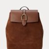 Choklad Ralph Lauren Welington ryggsäckar i kalvmocka för män Choklad Ralph Lauren Welington ryggsäckar i kalvmocka för män