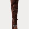 Choklad Ralph Lauren Zoe Tall Stövlar i mockad kalvskinn för kvinnor Choklad Ralph Lauren Zoe Tall Stövlar i mockad kalvskinn för kvinnor