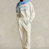 Cream Dam Ralph Lauren The Spelman Collection Fleeceträningsbyxor