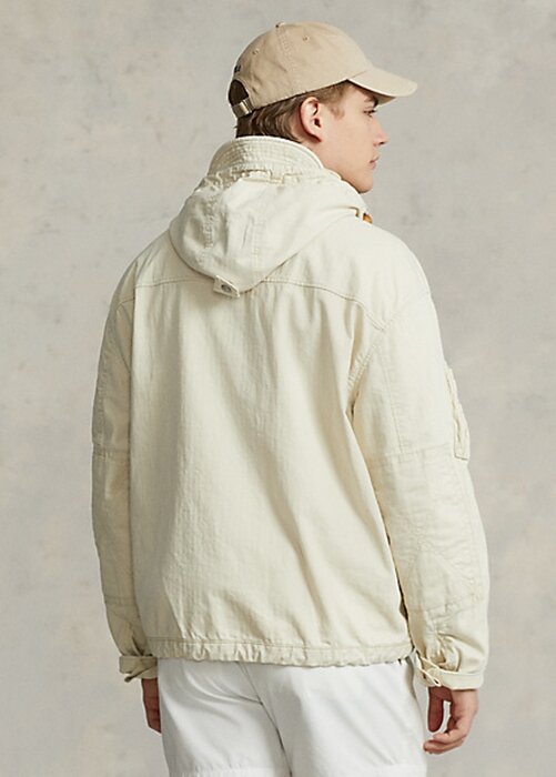 Cream Ralph Lauren Herringbone Huvjackor för män Cream Ralph Lauren Herringbone Huvjackor för män