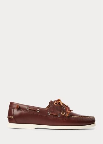 Djupbruna Ralph Lauren Merton läderskor för män