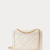 Elfenben dam Ralph Lauren Polo ID Quilted läderkuvert Crossbody-väskor Elfenben dam Ralph Lauren Polo ID Quilted läderkuvert Crossbody-väskor