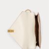 Elfenben dam Ralph Lauren Polo ID Quilted läderkuvert Crossbody-väskor Elfenben dam Ralph Lauren Polo ID Quilted läderkuvert Crossbody-väskor
