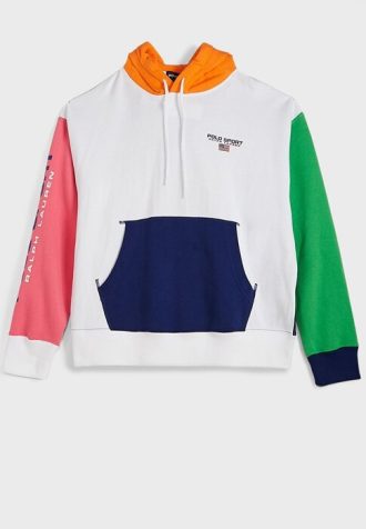 Flerfärgad dam Ralph Lauren Color Block Pocket Detail Hoodie