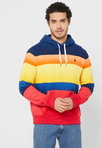 Flerfärgad Ralph Lauren Color Block hoodie för män