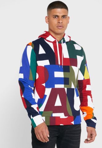 Flerfärgad Ralph Lauren Color Block hoodie för män