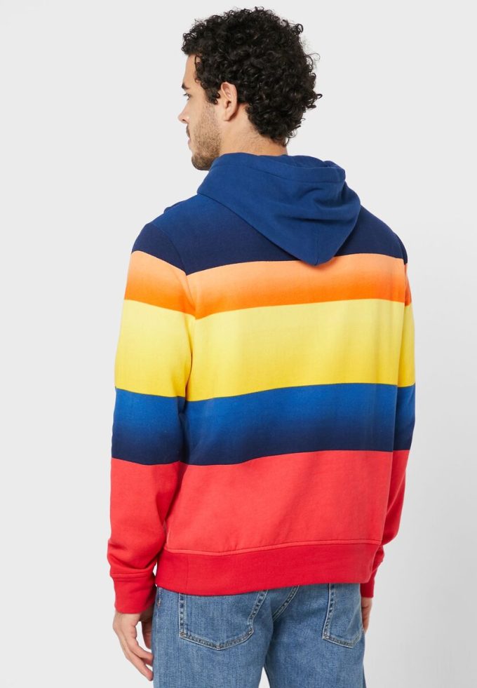 Flerfärgad Ralph Lauren Color Block hoodie för män