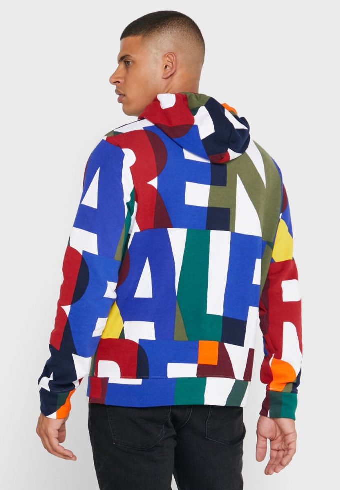 Flerfärgad Ralph Lauren Color Block hoodie för män