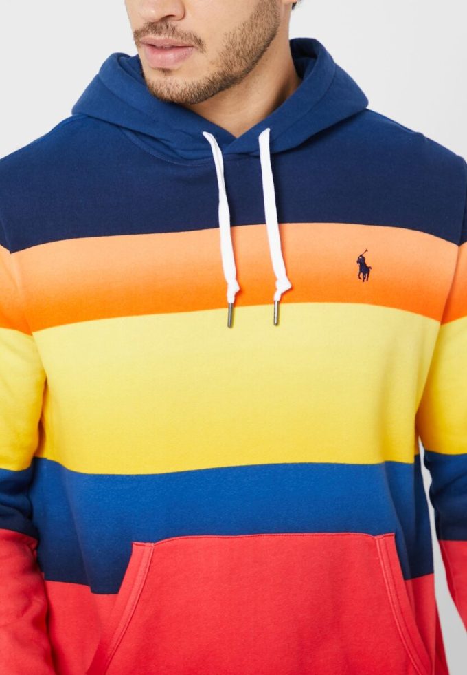 Flerfärgad Ralph Lauren Color Block hoodie för män