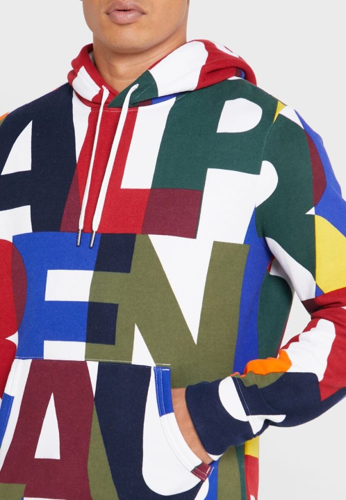 Flerfärgad Ralph Lauren Color Block hoodie för män
