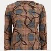 Flerfärgad Ralph Lauren plädad långärmad bomullsöverdel i stretchig bomull Flerfärgad Ralph Lauren plädad långärmad bomullsöverdel i stretchig bomull
