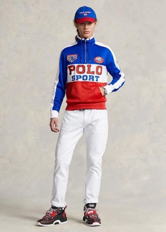 Flerfärgad Ralph Lauren Polo sportfleecetröja för män