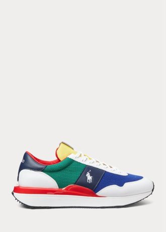 Flerfärgad Ralph Lauren Train 89 färgblockade sneakers för män