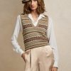 Flerfärgad Ralph Lauren utsmyckade Fair Isle-tröjor för kvinnor Flerfärgad Ralph Lauren utsmyckade Fair Isle-tröjor för kvinnor