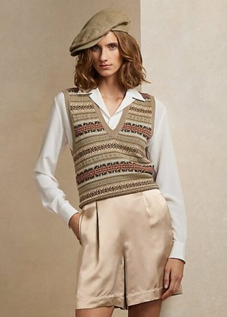 Flerfärgad Ralph Lauren utsmyckade Fair Isle-tröjor för kvinnor Flerfärgad Ralph Lauren utsmyckade Fair Isle-tröjor för kvinnor