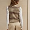 Flerfärgad Ralph Lauren utsmyckade Fair Isle-tröjor för kvinnor Flerfärgad Ralph Lauren utsmyckade Fair Isle-tröjor för kvinnor