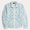 Flerfärgade blusskjortor i bomull från Ralph Lauren med blommor och broderier för kvinnor Flerfärgade blusskjortor i bomull från Ralph Lauren med blommor och broderier för kvinnor