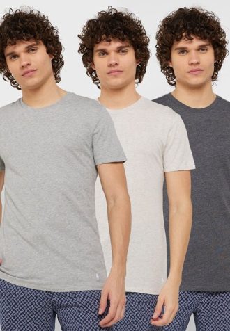 Flerfärgade mäns Ralph Lauren 3-pack olika T-shirts med rund hals
