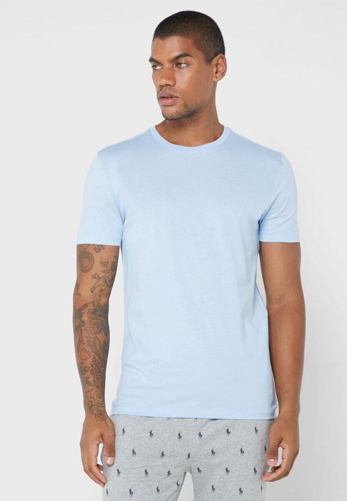 Flerfärgade mäns Ralph Lauren 3-pack olika T-shirts med rund hals