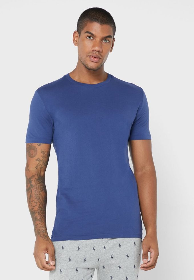 Flerfärgade mäns Ralph Lauren 3-pack olika T-shirts med rund hals