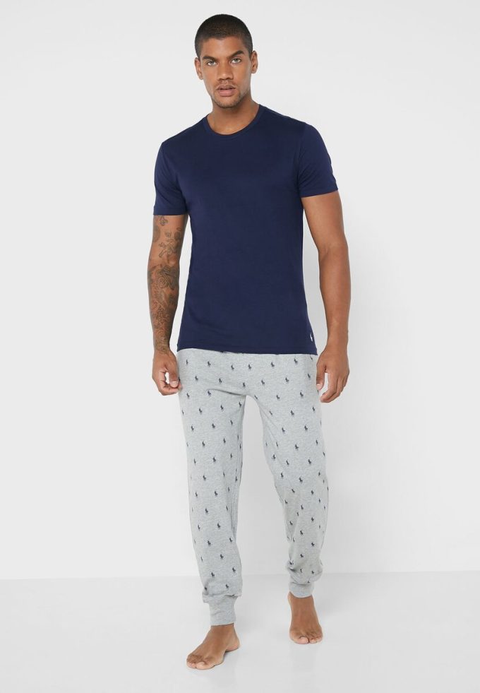 Flerfärgade mäns Ralph Lauren 3-pack olika T-shirts med rund hals