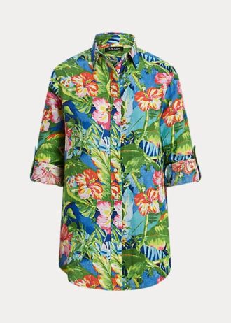 Flerfärgade Ralph Lauren blommiga linneskjortor för kvinnor