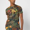 Flerfärgade Ralph Lauren Camo T-shirts med rund hals för män Flerfärgade Ralph Lauren Camo T-shirts med rund hals för män