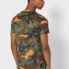 Flerfärgade Ralph Lauren Camo T-shirts med rund hals för män Flerfärgade Ralph Lauren Camo T-shirts med rund hals för män
