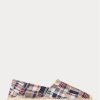 Blå flerfärgad Ralph Lauren Cevio Crest Madras Espadrille för män