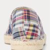 Blå flerfärgad Ralph Lauren Cevio Crest Madras Espadrille för män