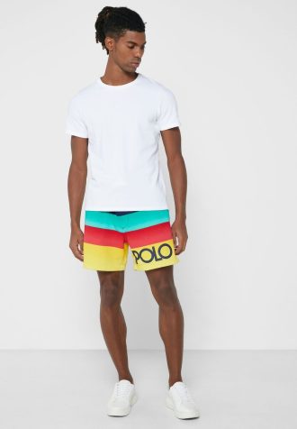 Flerfärgade Ralph Lauren Color Block Shorts för män