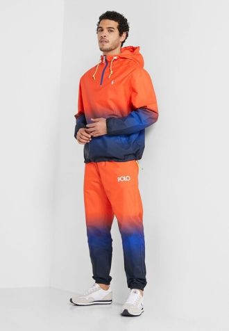 Flerfärgade Ralph Lauren Color Block träningsbyxor för män