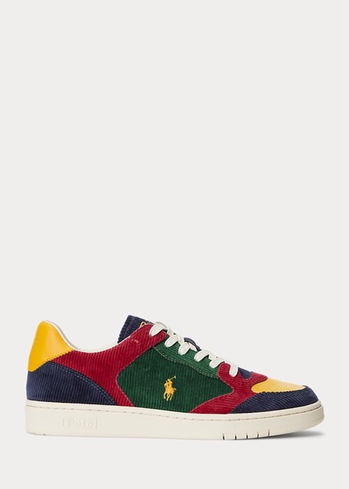 Flerfärgade Ralph Lauren Court Corduroy Sneakers för män Flerfärgade Ralph Lauren Court Corduroy Sneakers för män