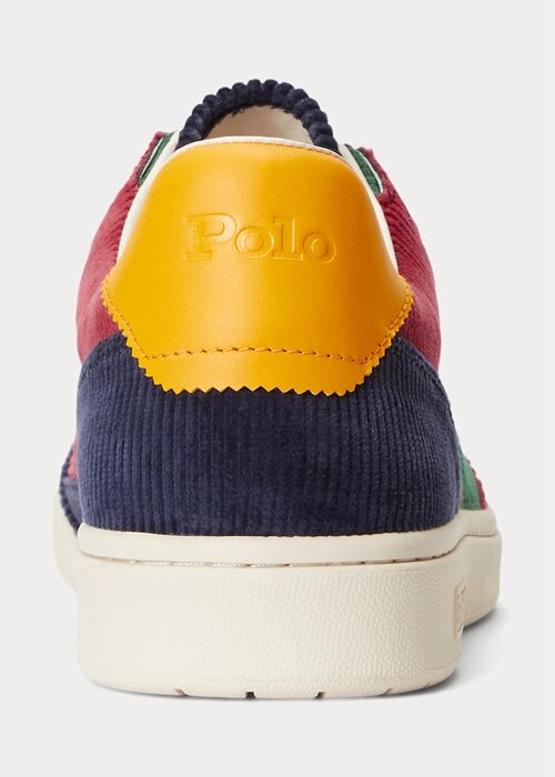 Flerfärgade Ralph Lauren Court Corduroy Sneakers för män Flerfärgade Ralph Lauren Court Corduroy Sneakers för män