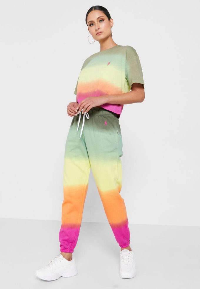 Flerfärgade Ralph Lauren grafiska T-shirts med rund hals för kvinnor Flerfärgade Ralph Lauren grafiska T-shirts med rund hals för kvinnor