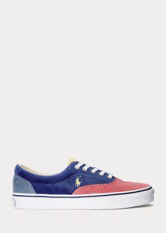 Flerfärgade Ralph Lauren Keaton Sneakers med färgblockerade manchester för män