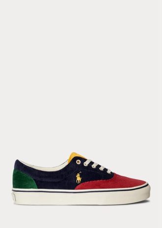 Flerfärgade Ralph Lauren Keaton Sneakers med färgblockerade manchester för män