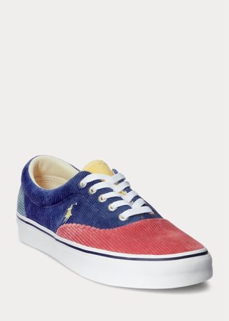 Flerfärgade Ralph Lauren Keaton Sneakers med färgblockerade manchester för män