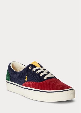 Flerfärgade Ralph Lauren Keaton Sneakers med färgblockerade manchester för män