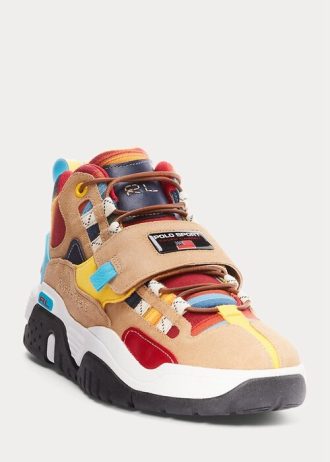 Flerfärgade Ralph Lauren PS100 Ombré High-Top Sneakers för män