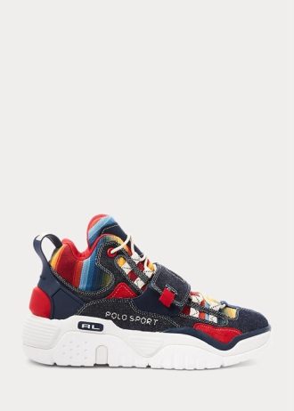 Flerfärgade Ralph Lauren PS100 Sneakers med flera tryck för män