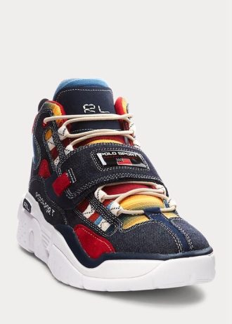 Flerfärgade Ralph Lauren PS100 Sneakers med flera tryck för män