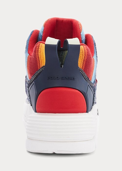 Flerfärgade Ralph Lauren PS100 Sneakers med flera tryck för män Flerfärgade Ralph Lauren PS100 Sneakers med flera tryck för män