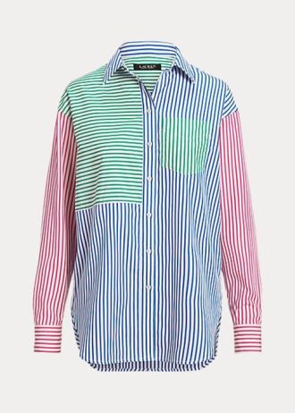 Flerfärgade Ralph Lauren-randiga skjortor i bomull för kvinnor