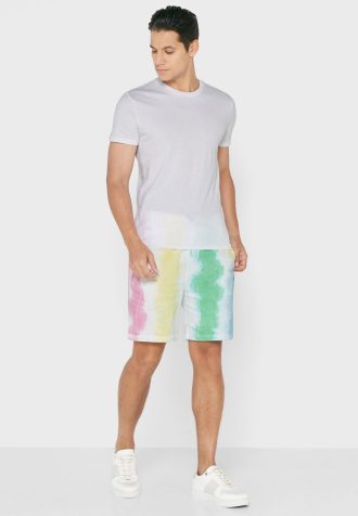 Flerfärgade shorts med Ralph Lauren-tryck för män